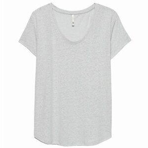 Banana Republic Metallic Silver Linen blend T-shirt Large